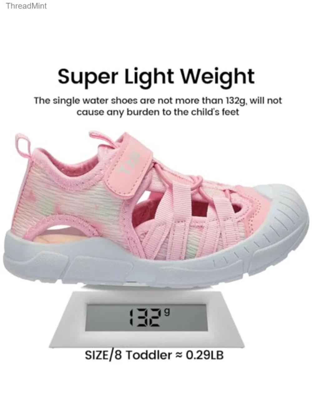 Kids Water Shoes Lightweight Breathable Quick-Dry Non-Slip Swim Sandals